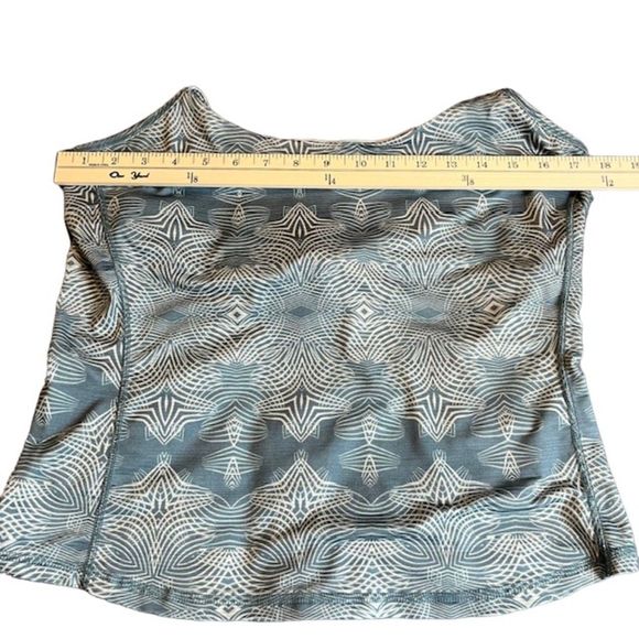 Mountain Hardwear Women's Tank Built in Bra T-Back Adjustable Teal Print L - Picture 9 of 11